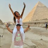 A Happy Couple At The Pyramids